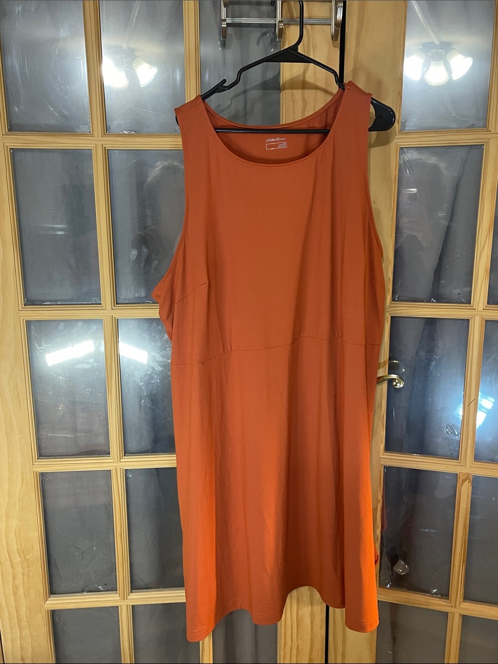210. Eddie Bauer Sleeveless Shift Dress in Burnt Orange